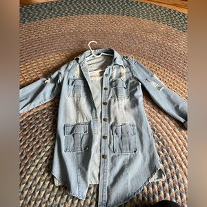 Long jean jacket